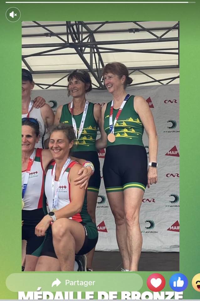 Cathy et Diane, en couple de 2, médaille de bronze championnats de France