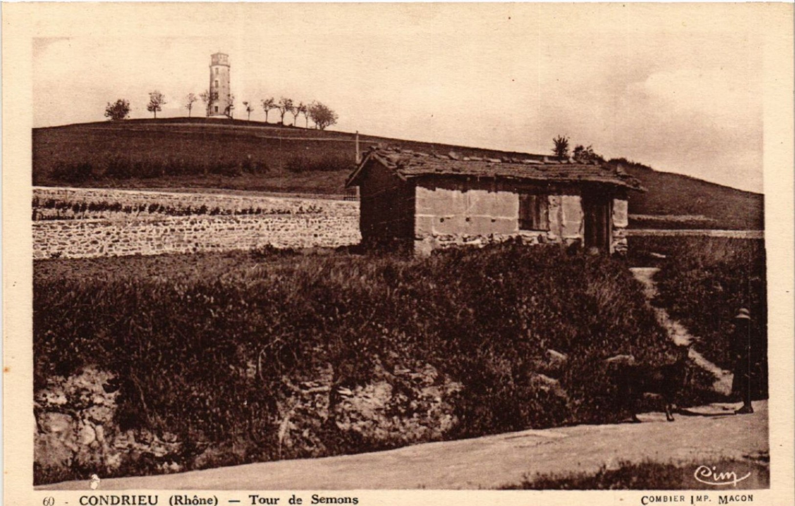 Carte postale vue de la Tour de Semon